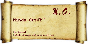 Minda Ottó névjegykártya